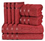 Red Color Towel Set